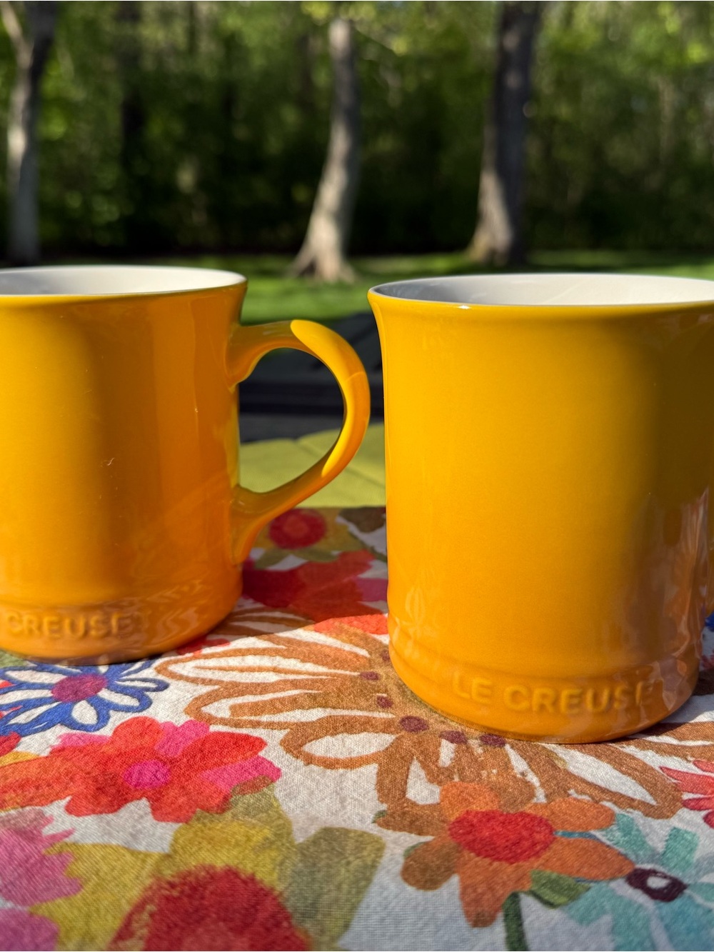 Le Creuset Nectar Yellow Stoneware 14 oz. Mugs - Set of 2